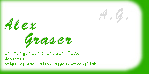alex graser business card